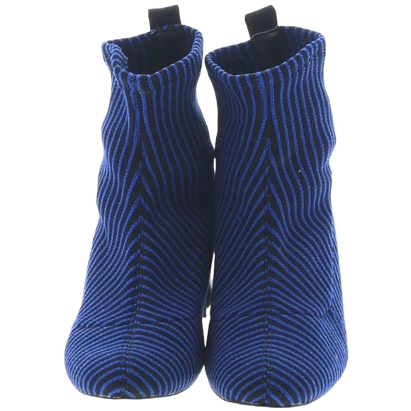Zara Contrasting Sock-Style Ankle Boots in Electric Blue 38 - Picture 7 of 14
